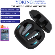 Tai nghe bluetooth gaming Yoking X16 tai phone không dây nghe nhạc chơi game chống ồn pin trâu mic k