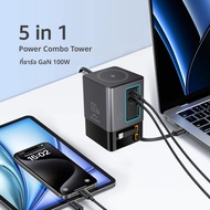 GaN 5 in 1 100W Magnetic Wireless Charger Stand 15W Fast Wireless CHARGING Desktop Dock Station สําห