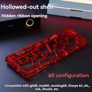 GH60 Hole Hollow Keyboard Shell PC Material for Mad60/AULA Win60 Wooting60 Mechanical Keyboard Shell