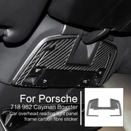 For Porsche 718 982 Cayman Boxster T S GTS GT4 Spyder RS Car Overhead Reading Light Panel Frame Carb
