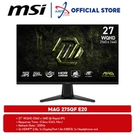 MSI MAG 275QF E20 / MAG 275QF 27" GAMING MONITOR ( 27" RAPID IPS WQHD / 0.5MS / 200HZ / AMD FREESYNC