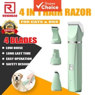 Pet Nail & Hair Trimmer 4-in-1 , Clippers, File, Wireless Shaver for Dogs & Cats ,Cat Brush For Fur 