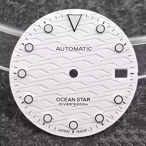 28.5mm NH35 dial/NH36 dial green luminous S logo Ocean Star dive watch accessories, for Seiko mod