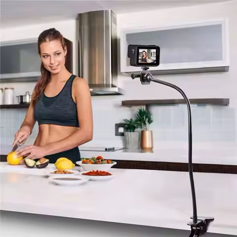 Exquisite-2X Webcam Stand 25 Inch Flexible Desk Mount Clamp Gooseneck Stand For Logitech Webcam C930