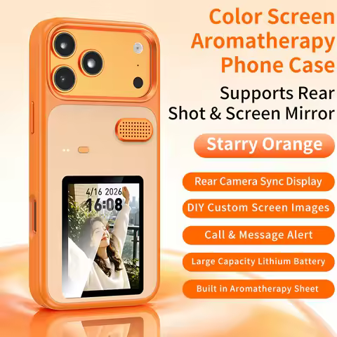 Ai Intelligent Function Smart Aromatherapy Phone Case for iPhone 16 17 Pro Max DIY Picture Color Rea