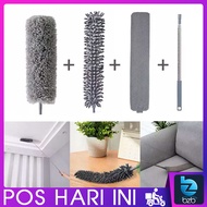 TELESCOPIC 4 In 1 Microfiber Duster Set 280cm Extra Long Handle Dust Cleaner Ceiling Fan Wall Corner Cleaning Tool