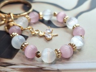 貓眼石/透石膏鑰匙包包扣