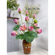 Silk lotus Combo Bunga Hiasan Bunga Hiasan Ruang Tamu Artificial Flower