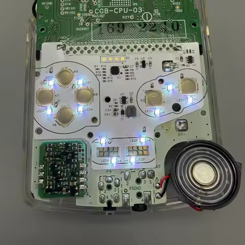 Button light pot piece integrated metal button spring piece suitable for GAMEBOY GBC GBA.RGB custom 