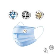 Les nez 香鼻子 精油香薰口罩磁扣-12mm 鈦鋼銀(三件組)