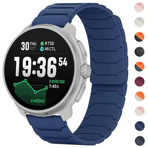 Magnetic Silicone Watch Strap 20mm 22mm For SUUNTO Race 2/RACE Run/RACE S/Ocean/VERTICAL/5 PEAK/9 PE
