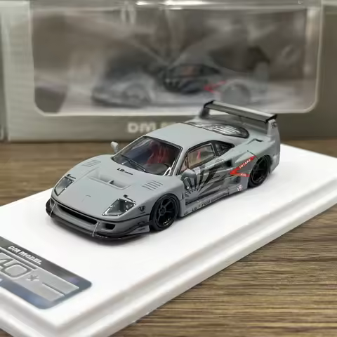 DM MODEL 1/64 Liberty Walk F40 Fighter Gery Diecast Model Car