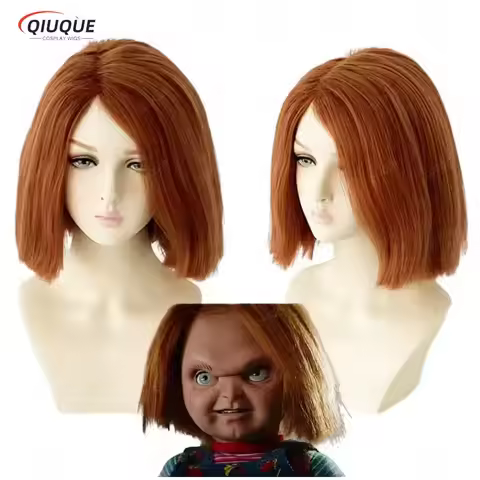 Chucky Cosplay Wig Bride of Chucky Heat Resistant Cosplay Costume Wigs + Wig Cap