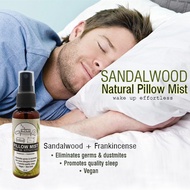 Natural 100% Sandalwood + Frankincense Pillow Mist - Wake up Effortless. Relieve Stress