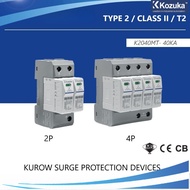 KOZUKA KUROW T2 AC SPD Surge Protective Device 2P 4P 40kA SIRIM Lightning Protection for DB Panel