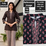 (XS to XXL) Cotton Printed short kurti Office wear daily wear short kurta for women's Indian kurti t