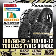 TAYAR MICHELIN, DURO, DELI, KINGLAND, CAMEL TUBELESS TYRE 100/90-12+110/90-12 FOR WMOTO GENMA, BENEL