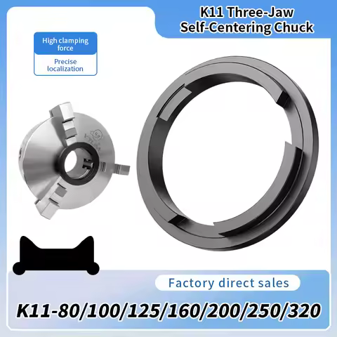 Lathe K11-80/100/125/160/200/250/320 Manual Self centering Three Claw Four Claw Chuck Drilling Claw
