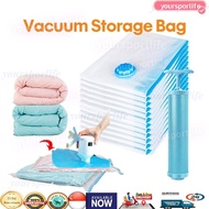 24H SHIP Travel Vacuum Storage Bags For Clothes Reusable Vacum Seal Bag Space Saver with Pump Compre