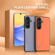 SamsungA15 Mobile Casing For Samsung Galaxy A15 A25 A35 A55 4G 5G Luxury Leather Plain Skin Phone Ca