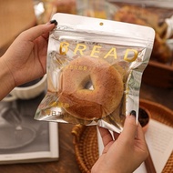 Simple English Single Piece Toast; Bagel Zipper Aluminum Foil Bag (10 Pcs) [L1029]