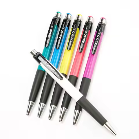 6pcs Classic Office school pens 0.7mm ballpoint pen Blue color ink roller ball pens for writing sign