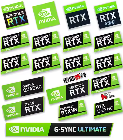 Original RTX 3090TI 3080TI 3070 3060 Desktop Sticker Laptop Graphics Card Label