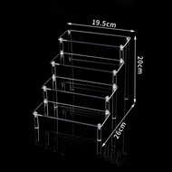 Clear Acrylic Display Stand For Anime Figures Cupcake Shelf Organizer Desserts Holder Jewels Display