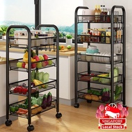 【SG Stock】Kitchen rack Kitchen organizer Shelf rack Metal trolley rack Storage rack