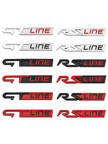 3D Metal GT RS LINE Rear Boot Side Emblem Sticker Decals for Renault Logan Clio Megane 2 3 4 Captur 
