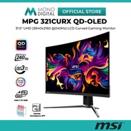 MSI 31.5" MPG 321CURX QD-OLED UHD (3840 X 2160 @240HZ) LCD CURVED GAMING MONITOR (0.03MS, INPUT: HDM