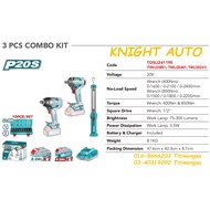 TOTAL TOSLI241195 Li-ion 3 Pcs Combo Kit Impact Wrench 850Nm 400Nm Work Lamp