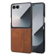 PU leather case for Samsung Galaxy Z Flip 7 FE 6 5 4 3 anti-crack cover Flip7 7FE Flip7FE Flip6 flip