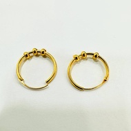 22k / 916 Gold Ball Loop Earring