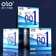 Olo 001กล่องสีน้ำเงิน Blue แบบบางผิวเรีบย  ถุงยางอนามัยบางพิเศษ 001มม ขนาด 52มม (1กล่อง10 ชิ้น)(Blue)