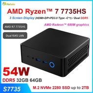 SZBOX AMD Ryzen 7 7735HS MINI PC Windows 11 DDR5 4800Mhz SODIMM*2 32GB WIFI BT5.0 Desktop Computer