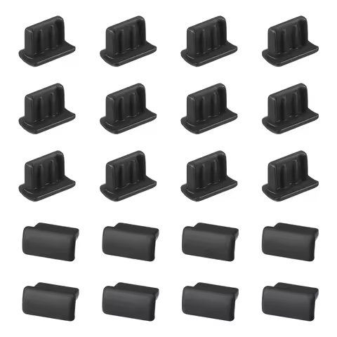 Uxcell 20pcs Silicone Mini USB Cap Port Cover Anti Dust Protector 7x2mm Dust Plug Silicone Anti-dust