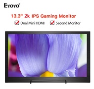 Local Stocks) Eyoyo 13.3 Inch 2K 2560x1440 Portable IPS Monitor Second Screen  HDMI Gaming Display S