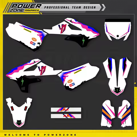 PowerZone For YAMAHA YZ85 2025 Custom Team Motorcycle Graphics Decals Stickers Kit For YAMAHA YZ85 2