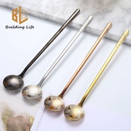 4pcs/set Starbucks Spoon Stainless Steel Dessert Spoon Coffee Spoon Ins Stir Milk Tea Cute Gold Blac