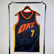 [Hot pressed]Oklahoma City Thunder Basketball Jersey With LOGO Williams Westbrook Holmgren Alexander