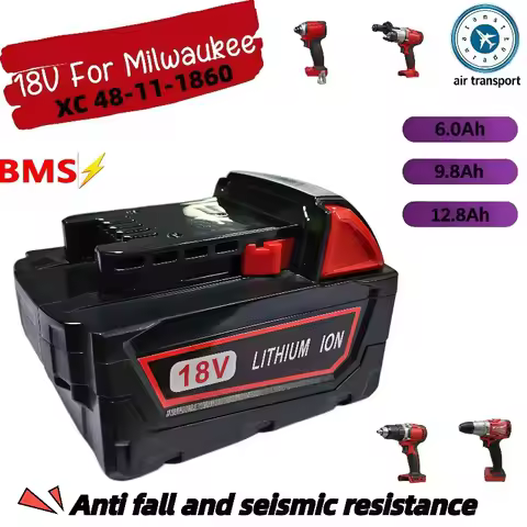 Lithium Ion Replaceable Power Tool Battery 6.0/9.8/12.8Ah M18B5 BR For 18V M18 XC 48-11-1860 Battery