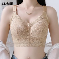 KLAME Adjustable Wireless Ultra-Thin Cup Push-Up Anti-Sagging B/C/D/E/F Bra - Size 32-44 KLM954