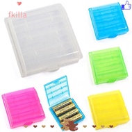 FKILLA 4 AA AAA Plastic Rechargeable Battery Container Organizer Battery Holder Storage
