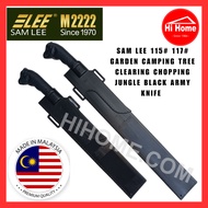 SAMLEE 115# 117# Camping Tree Clearing Chopping Jungle Golok Black Army Knife Pisau Tentera Golok Hu