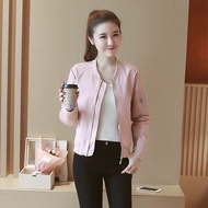 Casual Bomber Jacket *AT* Woman Autumn And Spring Long Sleeves Stand  Collar