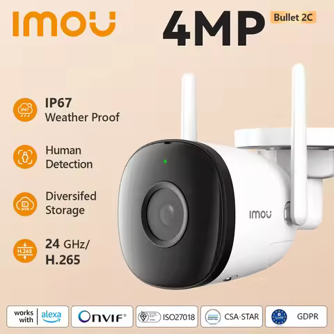 IMOU Bullet 2C 2MP 4MP Wifi Camera Automatic Tracking Weatherproof AI Human Detection Outdoor Survei