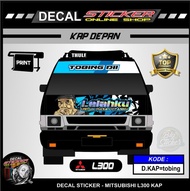 Stiker Mobil Pickup L300 Decal Print Variasi Kap Depan Tulisan Kaca