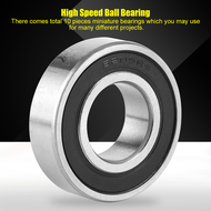 10Pcs 6205-2RS High Speed Double Sided Seal Deep Groove Raceway Ball Bearing