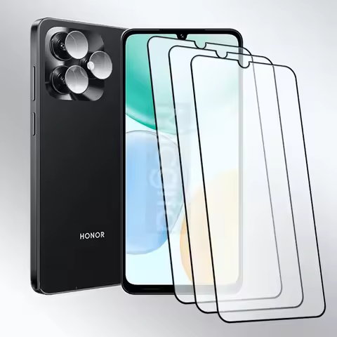 Sale 9H Tempered Glass For Honor X5C Plus Screen Protector Full Cover Anti-Scratch +X5C Plus Soft Fi